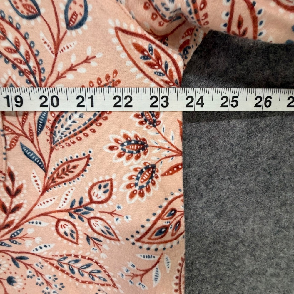Garnet Hill Organic Cotton Flannel Night Gown XL Paisley Floral Sleepwear NEW - Picture 9 of 16